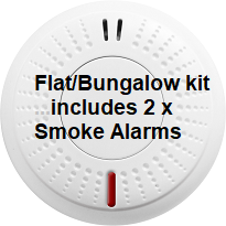 Full Flat/Bungalow kit with linked Carbon Monoxide Alarm